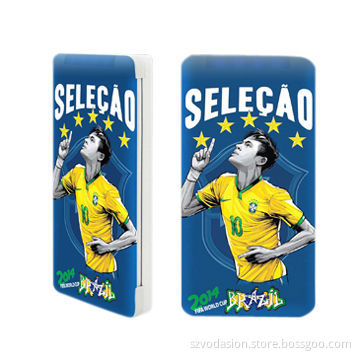 Ultra-thin Portable 6,000mAh Mobile Power Bank with CE/RoHs/FCC Certifications and World Cup Design
